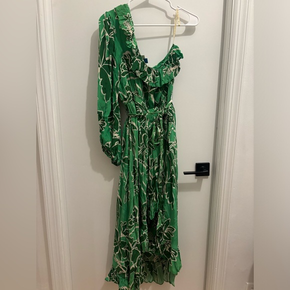 FARM Rio Printed One-Shoulder Ruffle Dress Size Medium - Picture 5 of 9
